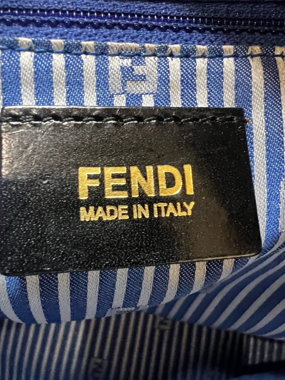 FENDI Zucca Spalmati Striped LARGE Tote Bag Authentic - Picture 9 of 15
